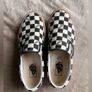 Vans slip on stacked shoe platform